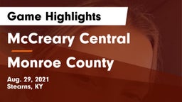 McCreary Central  vs Monroe County  Game Highlights - Aug. 29, 2021