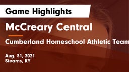 McCreary Central  vs Cumberland Homeschool Athletic Teams Game Highlights - Aug. 31, 2021