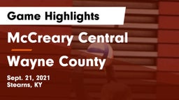McCreary Central  vs Wayne County  Game Highlights - Sept. 21, 2021