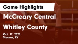 McCreary Central  vs Whitley County  Game Highlights - Oct. 17, 2021