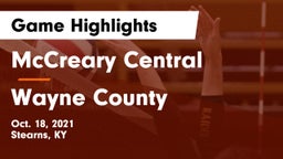 McCreary Central  vs Wayne County  Game Highlights - Oct. 18, 2021