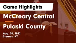 McCreary Central  vs Pulaski County  Game Highlights - Aug. 30, 2022