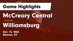 McCreary Central  vs Williamsburg   Game Highlights - Oct. 13, 2022