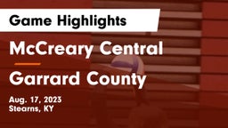 McCreary Central  vs Garrard County  Game Highlights - Aug. 17, 2023