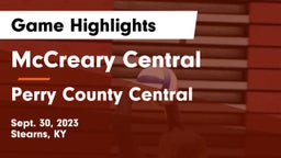 McCreary Central  vs Perry County Central  Game Highlights - Sept. 30, 2023