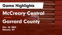 McCreary Central  vs Garrard County  Game Highlights - Oct. 10, 2023