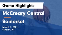 McCreary Central  vs Somerset  Game Highlights - March 1, 2021
