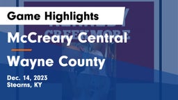 McCreary Central  vs Wayne County  Game Highlights - Dec. 14, 2023