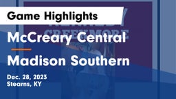McCreary Central  vs Madison Southern  Game Highlights - Dec. 28, 2023