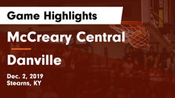 McCreary Central  vs Danville  Game Highlights - Dec. 2, 2019
