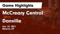 McCreary Central  vs Danville  Game Highlights - Jan. 22, 2021