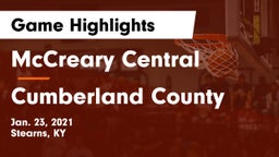 McCreary Central  vs Cumberland County  Game Highlights - Jan. 23, 2021