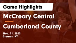 McCreary Central  vs Cumberland County  Game Highlights - Nov. 21, 2023