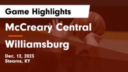 McCreary Central  vs Williamsburg Game Highlights - Dec. 12, 2023