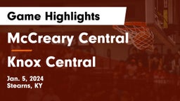 McCreary Central  vs Knox Central Game Highlights - Jan. 5, 2024
