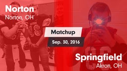 Matchup: Norton High vs. Springfield  2016