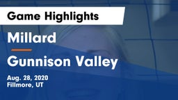 Millard  vs Gunnison Valley  Game Highlights - Aug. 28, 2020