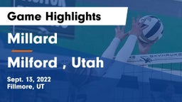 Millard  vs Milford , Utah Game Highlights - Sept. 13, 2022