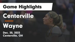 Centerville vs Wayne  Game Highlights - Dec. 20, 2023