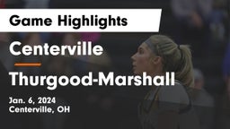 Centerville vs Thurgood-Marshall  Game Highlights - Jan. 6, 2024