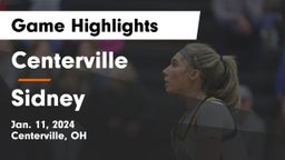 Centerville vs Sidney  Game Highlights - Jan. 11, 2024
