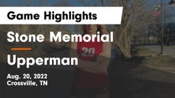 Stone Memorial  vs Upperman Game Highlights - Aug. 20, 2022