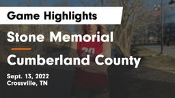Stone Memorial  vs Cumberland County  Game Highlights - Sept. 13, 2022