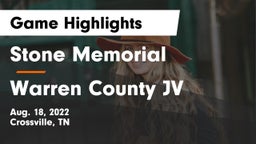 Stone Memorial  vs Warren County JV Game Highlights - Aug. 18, 2022