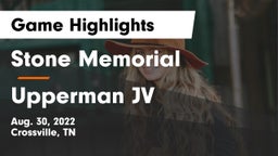 Stone Memorial  vs Upperman JV Game Highlights - Aug. 30, 2022