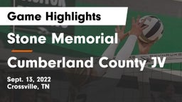 Stone Memorial  vs Cumberland County JV Game Highlights - Sept. 13, 2022