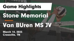 Stone Memorial  vs Van BUren MS JV Game Highlights - March 14, 2023
