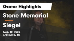 Stone Memorial  vs Siegel  Game Highlights - Aug. 18, 2023