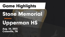 Stone Memorial  vs Upperman HS Game Highlights - Aug. 24, 2023