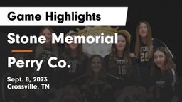 Stone Memorial  vs Perry Co. Game Highlights - Sept. 8, 2023