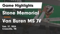 Stone Memorial  vs Van Buren MS JV Game Highlights - Feb. 27, 2024