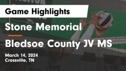Stone Memorial  vs Bledsoe County JV MS Game Highlights - March 14, 2024