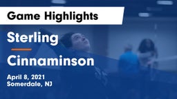 Sterling  vs Cinnaminson  Game Highlights - April 8, 2021