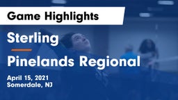 Sterling  vs Pinelands Regional  Game Highlights - April 15, 2021