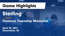 Sterling  vs Florence Township Memorial  Game Highlights - April 20, 2021