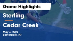 Sterling  vs Cedar Creek  Game Highlights - May 3, 2022