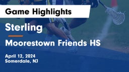 Sterling  vs Moorestown Friends HS Game Highlights - April 12, 2024