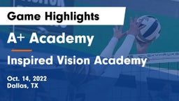 A Academy vs Inspired Vision Academy Game Highlights - Oct. 14, 2022