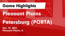 Pleasant Plains  vs Petersburg (PORTA)  Game Highlights - Oct. 19, 2021