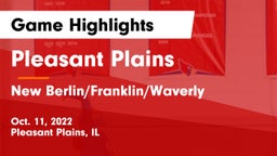 Pleasant Plains  vs New Berlin/Franklin/Waverly  Game Highlights - Oct. 11, 2022