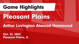 Pleasant Plains  vs Arthur Lovington Atwood Hammond Game Highlights - Oct. 22, 2022