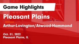 Pleasant Plains  vs Arthur-Lovington/Atwood-Hammond Game Highlights - Oct. 31, 2022