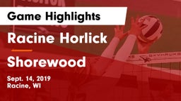 Racine Horlick vs Shorewood Game Highlights - Sept. 14, 2019