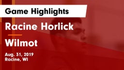 Racine Horlick vs Wilmot  Game Highlights - Aug. 31, 2019
