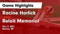 Racine Horlick vs Beloit Memorial  Game Highlights - Oct. 9, 2021