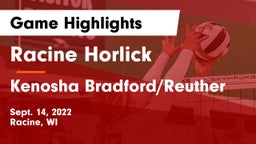 Racine Horlick vs Kenosha Bradford/Reuther Game Highlights - Sept. 14, 2022